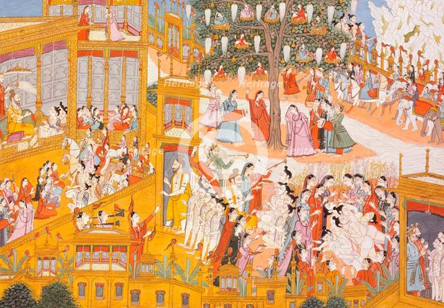 The Pilgrims in a Palace, Folio from a Kedara Kalpa (Book of Kedara), between c1800 and c1820. Creator: Unknown.