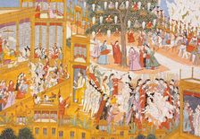 The Pilgrims in a Palace, Folio from a Kedara Kalpa (Book of Kedara), between c1800 and c1820. Creator: Unknown