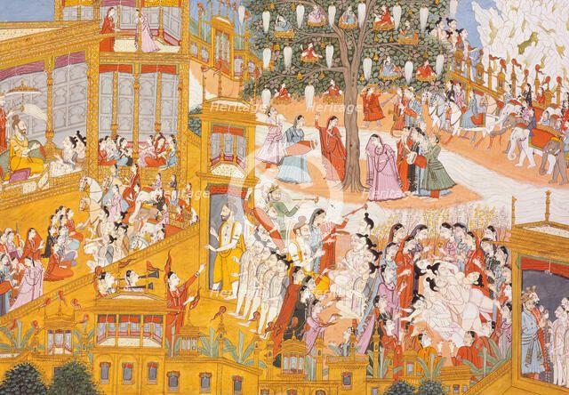 The Pilgrims in a Palace, Folio from a Kedara Kalpa (Book of Kedara), between c1800 and c1820. Creator: Unknown.