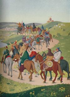 The Pilgrims Riding Towards Canterbury (c1950). Creator: Donald Craig