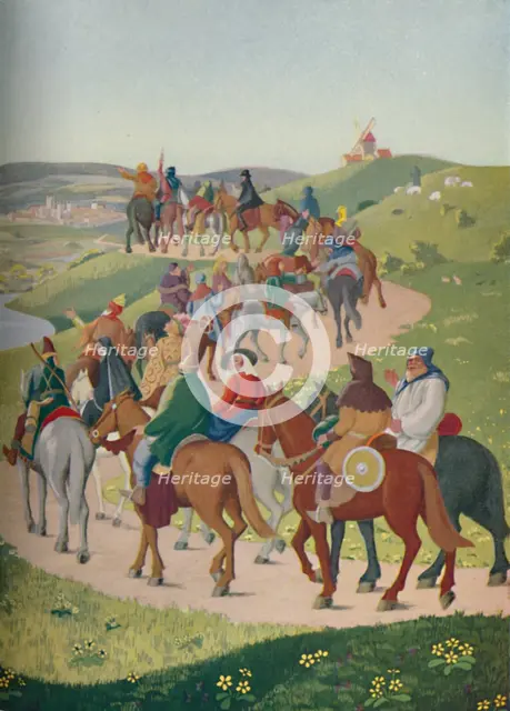 'The Pilgrims Riding Towards Canterbury', (c1950). Creator: Donald Craig.