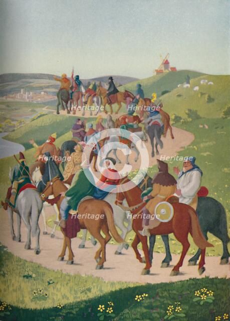 'The Pilgrims Riding Towards Canterbury', (c1950). Creator: Donald Craig.