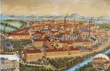 The Pilsner Urquell Brewery in Pilsen, 1900s-1910s. Artist: Anonymous