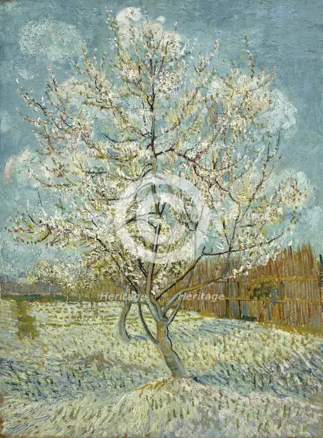 The pink peach tree, 1888. Artist: Gogh, Vincent, van (1853-1890)