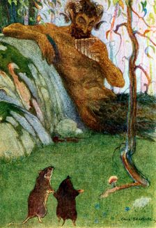 The Piper at the Gates of Dawn from Wind in the Willows, pub. 1913 (colour lithograph), 1913. Creator: Paul Bramson
