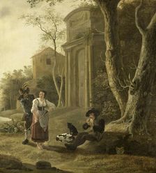 "The Piper (Shepherd Scene with Shawm Player, 1646. Creator: Jan Baptist Wolfaerts