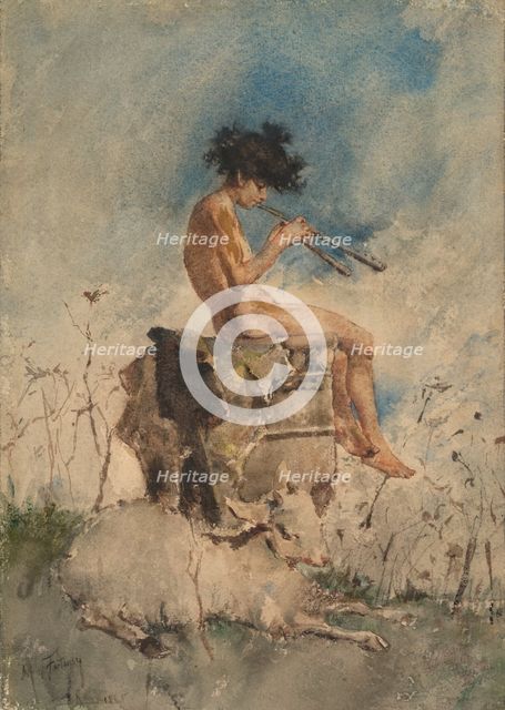 The Pipes of Pan, 1865. Creator: Mariano Fortuny y Carbó (Spanish, 1838-1874).