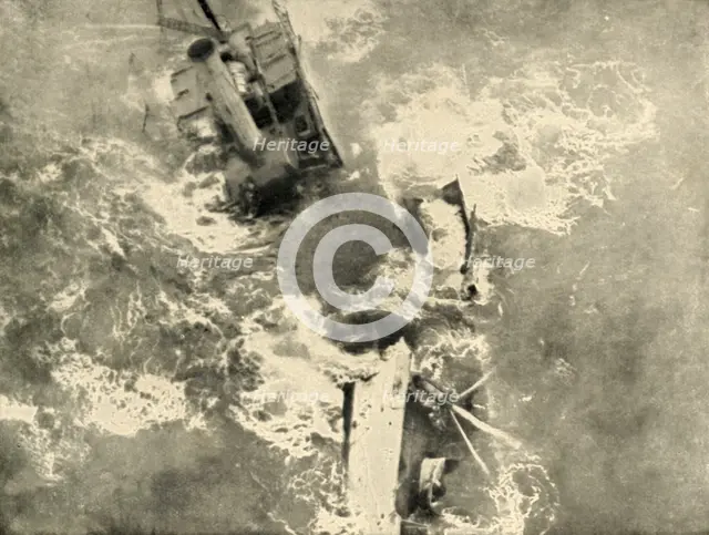 'The Pirate's Work: Steamer Breaking Up', (1919). Creator: Unknown.