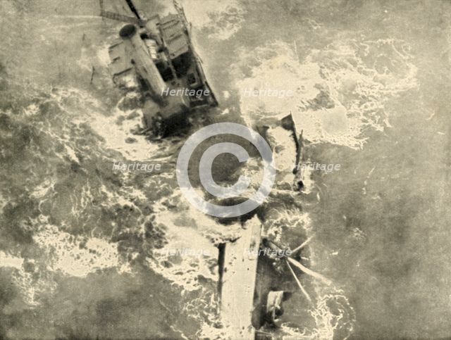 'The Pirate's Work: Steamer Breaking Up', (1919). Creator: Unknown.