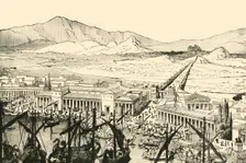 The Piraeus with the Long Walls, Restored 1890. Creator: Unknown