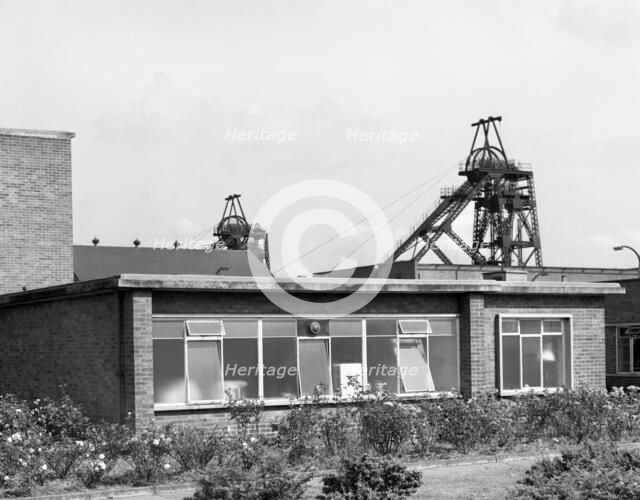 The pit head and offices at Ollerton Colliery, North Nottinghanshire, 11 July 1962. Artist: Michael Walters