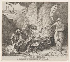 The Pit of Acheron or The Birth of the Plagues of England, January 28, 1784., January 28, 1784. Creator: Thomas Rowlandson