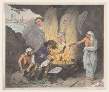 The Pit of Acheron or The Birth of the Plagues of England, January 28, 1784., January 28, 1784. Creator: Thomas Rowlandson