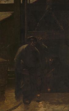 The Pithead, c1860-1900. Creator: Constantin Emile Meunier