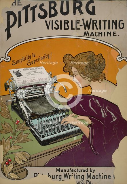 The Pittsburg [sic] visible-writing machine, c1895 - 1917. Creator: Unknown.