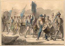 The Planting of a Tree of Liberty in France on 1848, 1848. Artist: Lacoste, Pierre-Eugène (1818-1908)