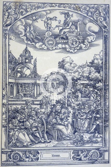 The planet Venus and lovers, c1535. Creator: Sebald Beham.