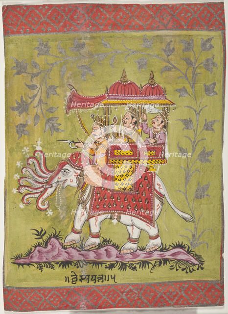 The Planetary Deity Brihaspati (Jupiter), c1800. Creator: Unknown.