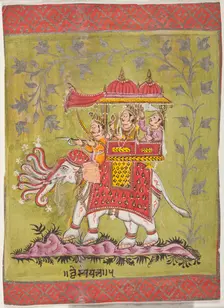 The Planetary Deity Brihaspati (Jupiter), c1800. Creator: Unknown