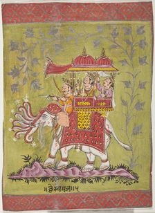 The Planetary Deity Brihaspati (Jupiter), c1800. Creator: Unknown