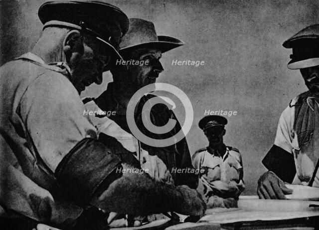 'The Plans Are Perfected', 1942 (1944). Artist: Unknown.