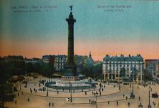 The Place de la Bastille and the July Column, Paris, c1920