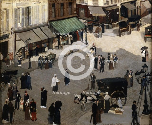 'The Place Pigalle in Paris', 1880s.  Artist: Pierre Carrier-Belleuse