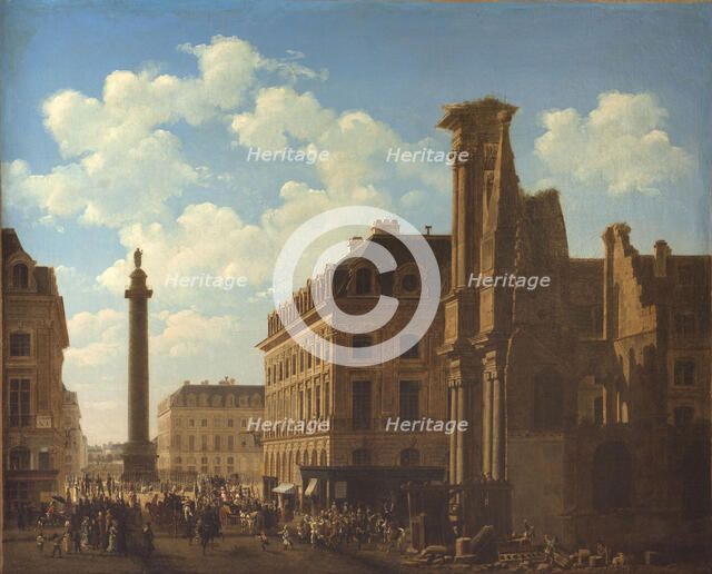 The Place Vendôme and Rue de Castiglione with the Ruins of the Church of the Feuillants, 1808.