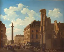 The Place Vendôme and Rue de Castiglione with the Ruins of the Church of the Feuillants, 1808