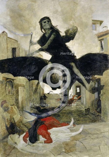 The Plague, 1898. Creator: Böcklin, Arnold (1827-1901).