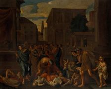 The plague of the Philistines at Ashdod. Creator: Poussin, Nicolas, 1594?-1665 (After)
