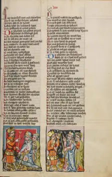 The Plague of Frogs: The Plague of Maggots; Weltchronik, about 1400-1410. Creator: Unknown