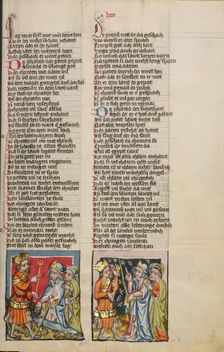 The Plague of Frogs: The Plague of Maggots; Weltchronik, about 1400-1410. Creator: Unknown