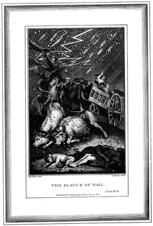 The Plague of Rain and Hail one of the Seven Plagues of Egypt, c1759-c1789. Artist: James Caldwall