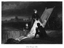 The Plague Pit 1855. Artist: John Franklin