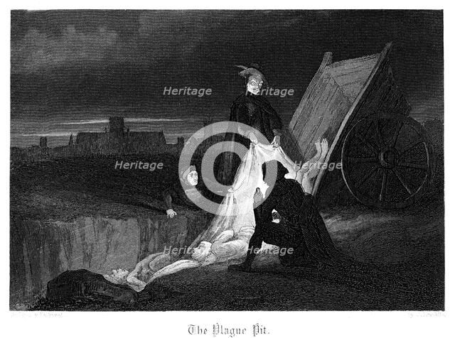 'The Plague Pit', 1855. Artist: John Franklin
