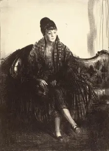 The Plaid Shawl, 1923. Creator: George Wesley Bellows