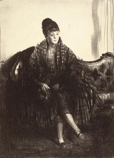The Plaid Shawl, 1923. Creator: George Wesley Bellows