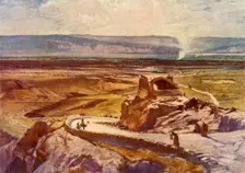 The Plain of Jericho Looking Towards the Mountains of Moab 1902. Creator: John Fulleylove