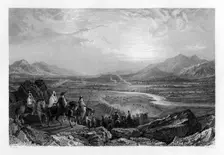 The plain of the river Jordan, looking towards the Dead Sea, 1841.Artist: Sam Fisher