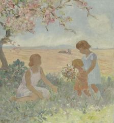 The plain: sketch for the playground of the girls school in rue Dupleix..., c.1933. Creator: Henri Nozais