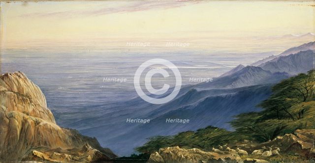 The Plains of Lombardy from Monte Generoso, 1880. Artist: Edward Lear.