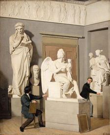 The Plaster Cast Collection in the Royal Academy of Fine Arts, 1843. Creator: Julius Exner