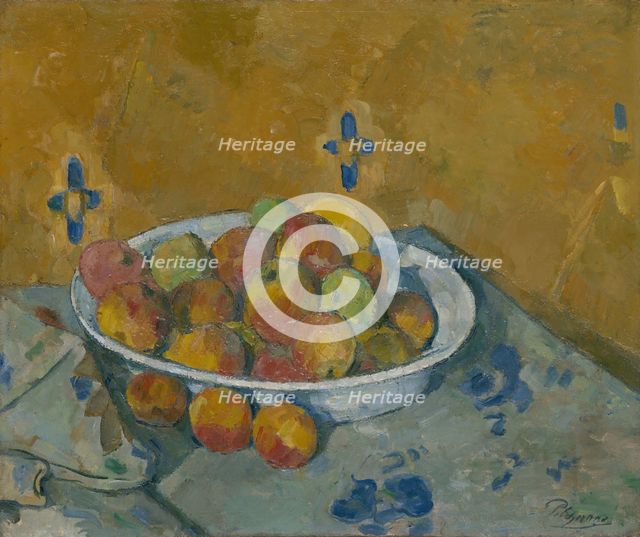 The Plate of Apples, c. 1877. Creator: Paul Cezanne.