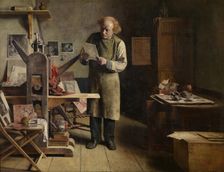 The Plate Printer, 1875. Creator: Henri Jean Augustin de Braekeleer