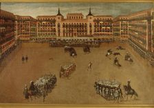 The Plaza Mayor of Madrid during a royal bullfighting party 1664