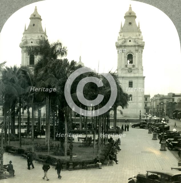 'The Plaza de Armas and the Cathedral of Lima, Peru', c1930s. Creator: Unknown.