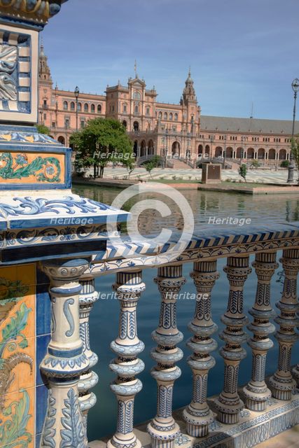 The Plaza de España  in the Maria Luisa Park, Seville, Spain, 2023. Creator: Ethel Davies.
