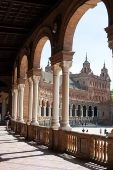The Plaza de España in the Maria Luisa Park, Seville, Spain, 2023. Creator: Ethel Davies