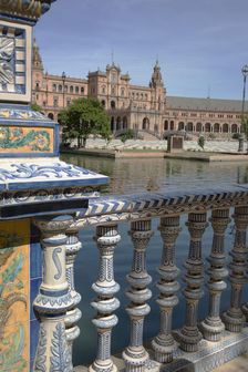 The Plaza de España in the Maria Luisa Park, Seville, Spain, 2023. Creator: Ethel Davies